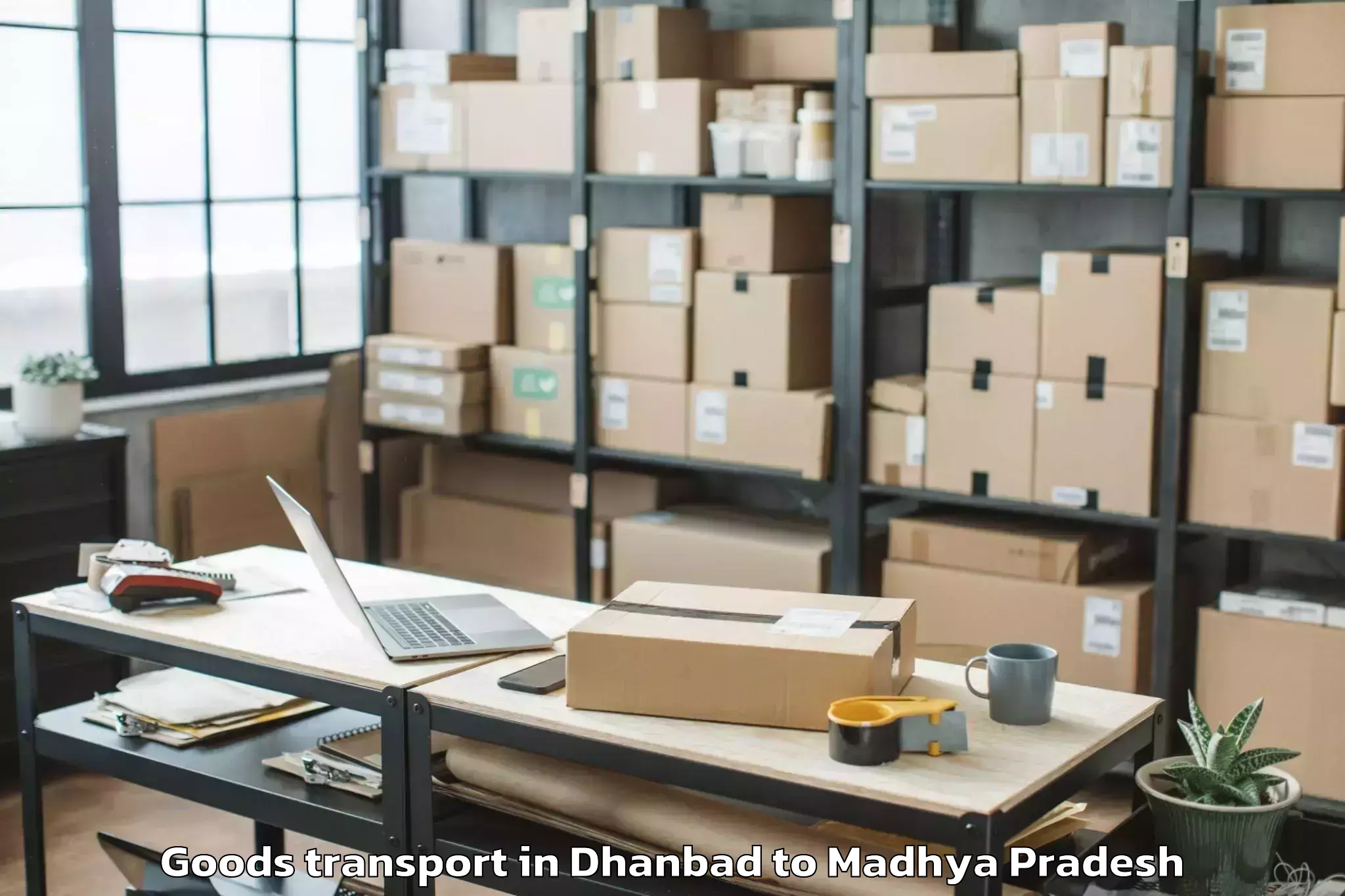 Book Your Dhanbad to Gandhwani Goods Transport Today